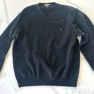 Burberry Dark Grey Wool Mens Sweater
